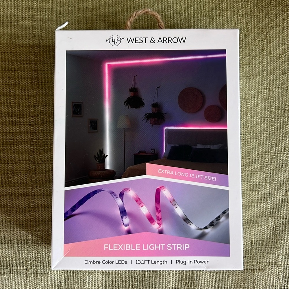 LED Flexible Strip Rope in Changing Mood Ombre Color 13.1' by West & Arrow